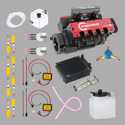 DIYeria™ | DIY 1/10 V8 Engine Model 28cc Gasoline Engine Kit FS-V800G