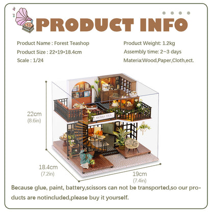 DIYeria™ | 1: 24 DIY Dollhouse Kit (Forest Teashop )