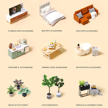 DIYeria™ | 1: 24 DIY Dollhouse Kit (Comfortable Life)