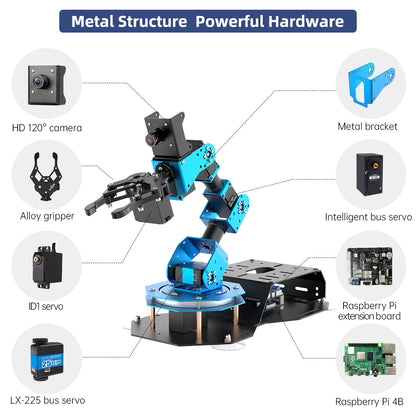 DIYeria™ | Educational Miniature ArmPi FPV AI Vision Raspberry Pi Programming ROS Robotic Arm