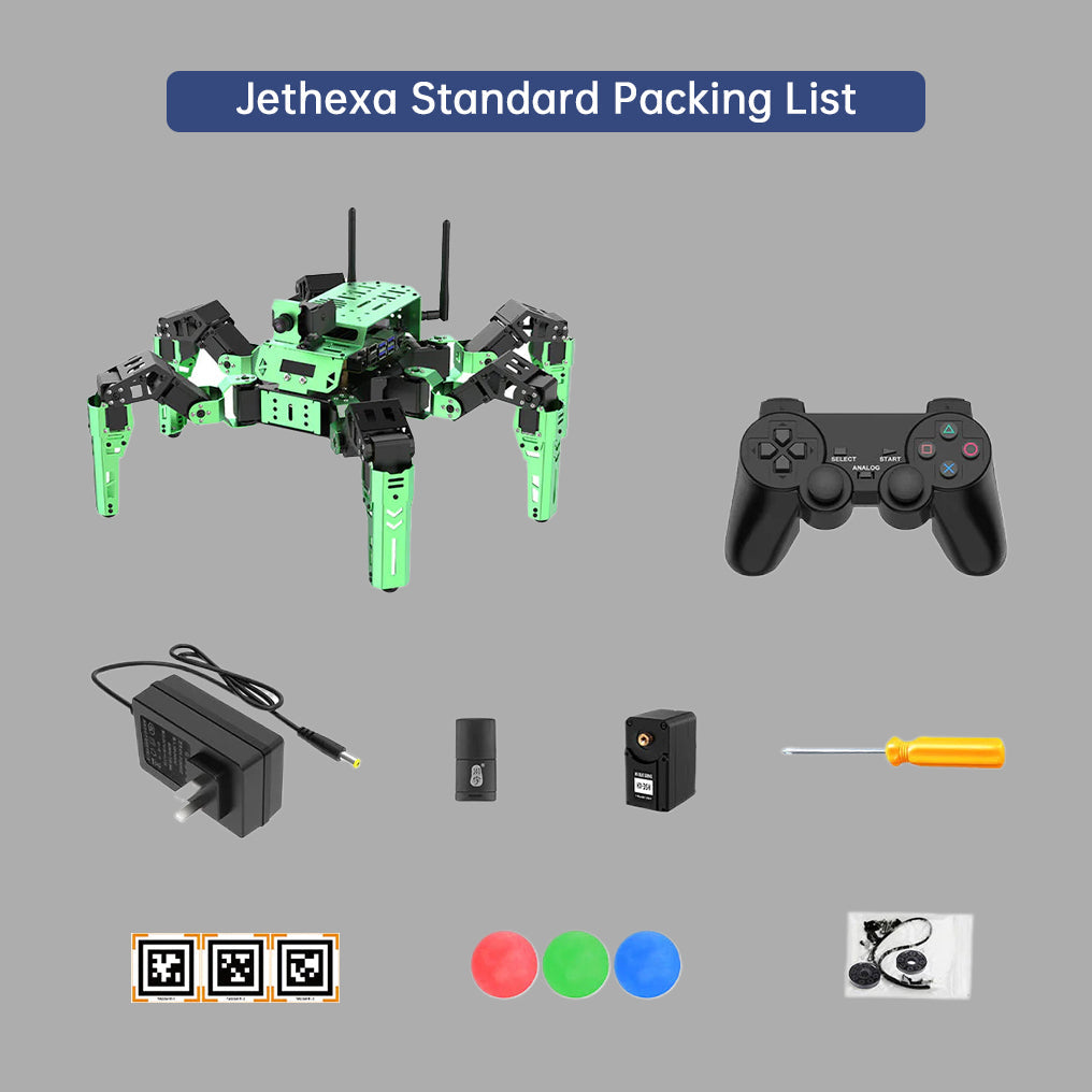 DIYeria™ | Educational Miniature Programming JetHexa ROS Hexapod Robot Kit Powered by Jetson Nano