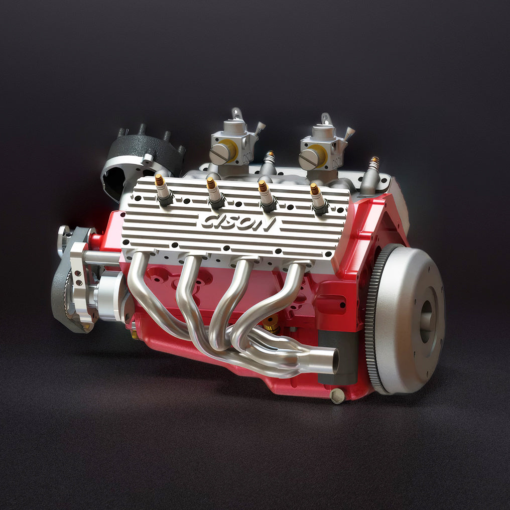 DIYeria™ | DIY 1/6 Gasoline Flathead 4-Stroke V8 Water-Cooled Engine 44CC Model Kit That Works