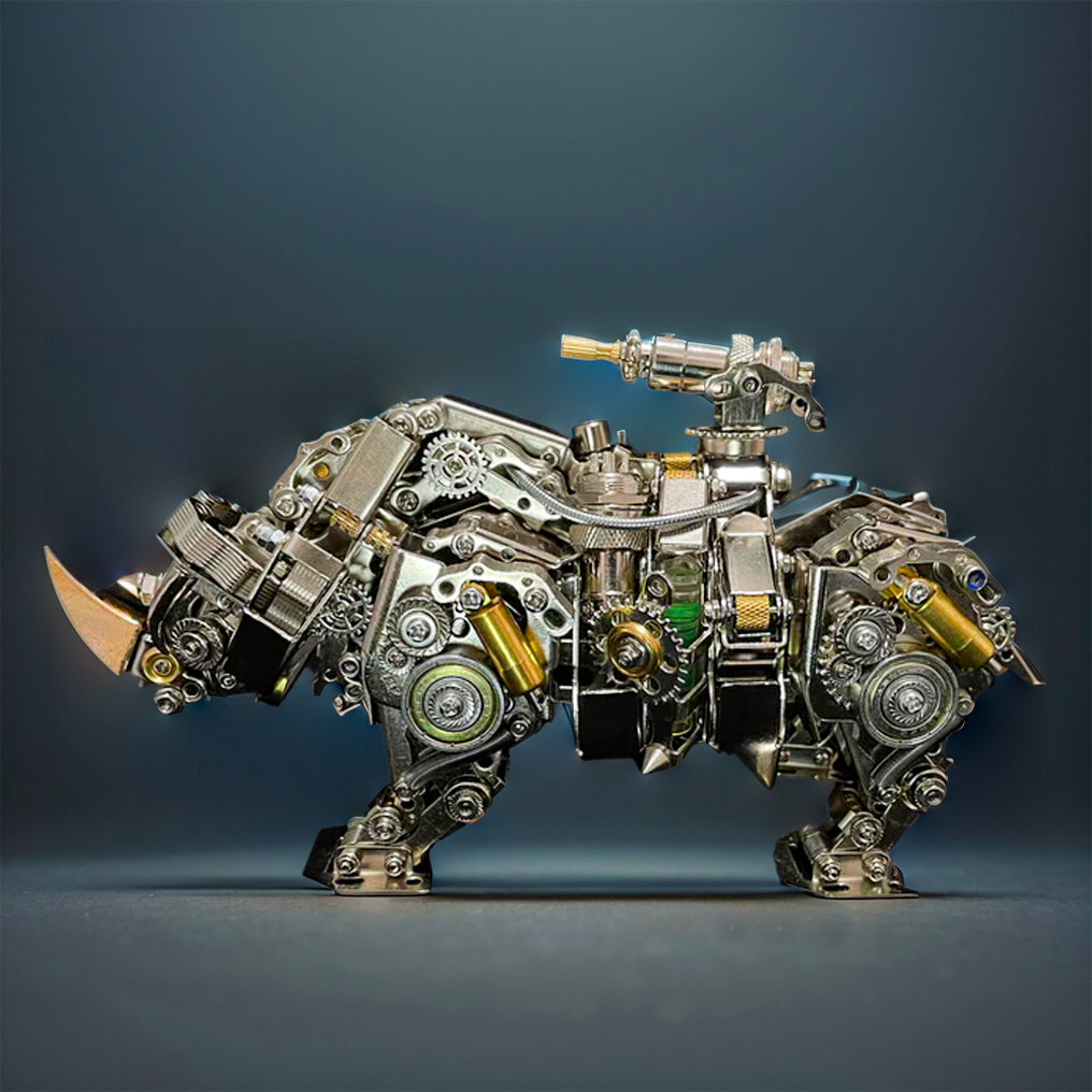 DIYeria™ | DIY 3D Steampunk Mechanical Siege Rhino Set Assembly Craft 700PCS+