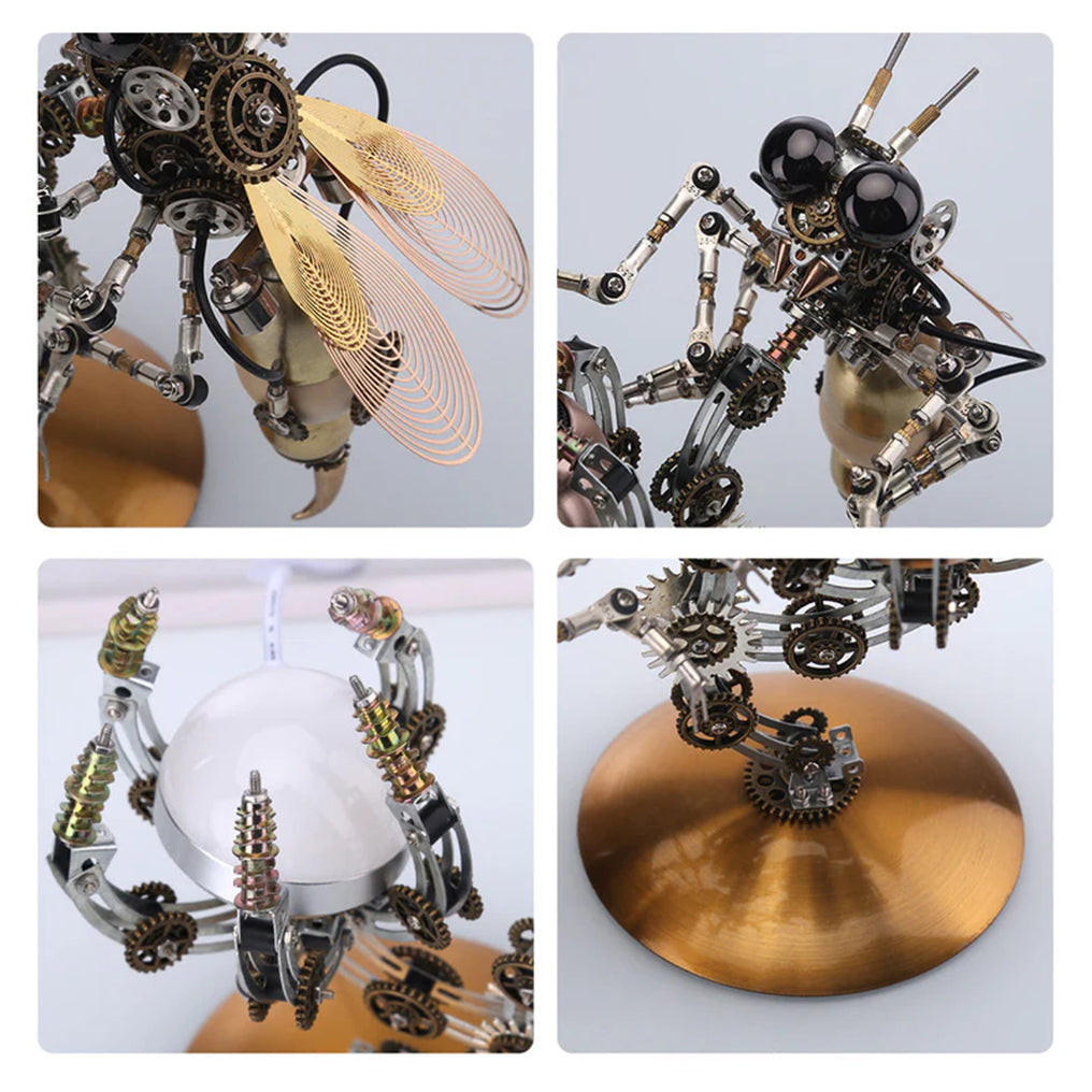 DIYeria™ | DIY 3D Steampunk Wasp Multiple Scene Model Kit Puzzle with Base-627PCS