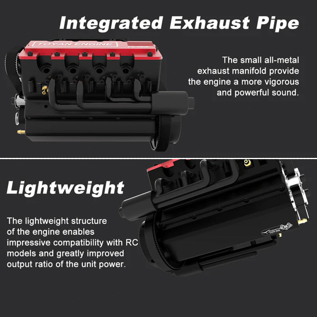 DIYeria™ | DIY V8 Engine Model That Run 28cc Gasoline/Nitro Engine KIT FS-V800