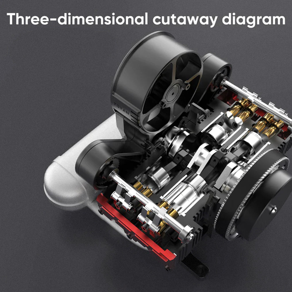 DIYeria™ | DIY 4 Cylinder Four-Stroke 14cc Nitro H4 Engine Model Kit FS-B400