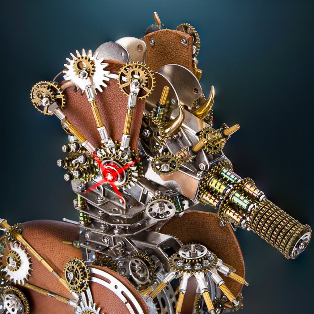 DIYeria™ | DIY 3D Metal Steampunk Mechanical Seahorse Puzzle with Lamp Model-2100PCS