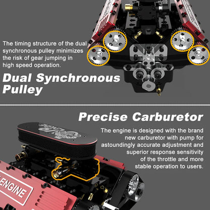 DIYeria™ | DIY V8 Engine Model That Run 28cc Gasoline/Nitro Engine KIT FS-V800