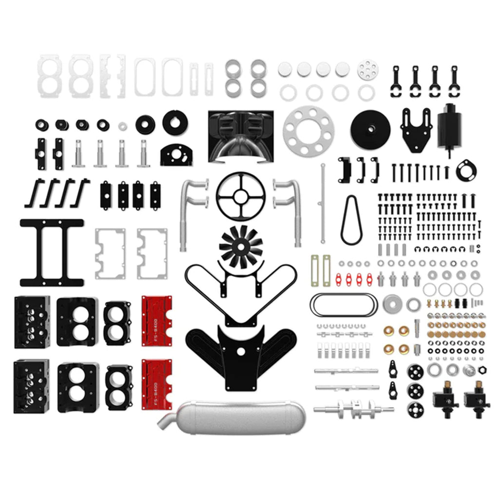 DIYeria™ | DIY 4 Cylinder Four-Stroke 14cc Nitro H4 Engine Model Kit FS-B400