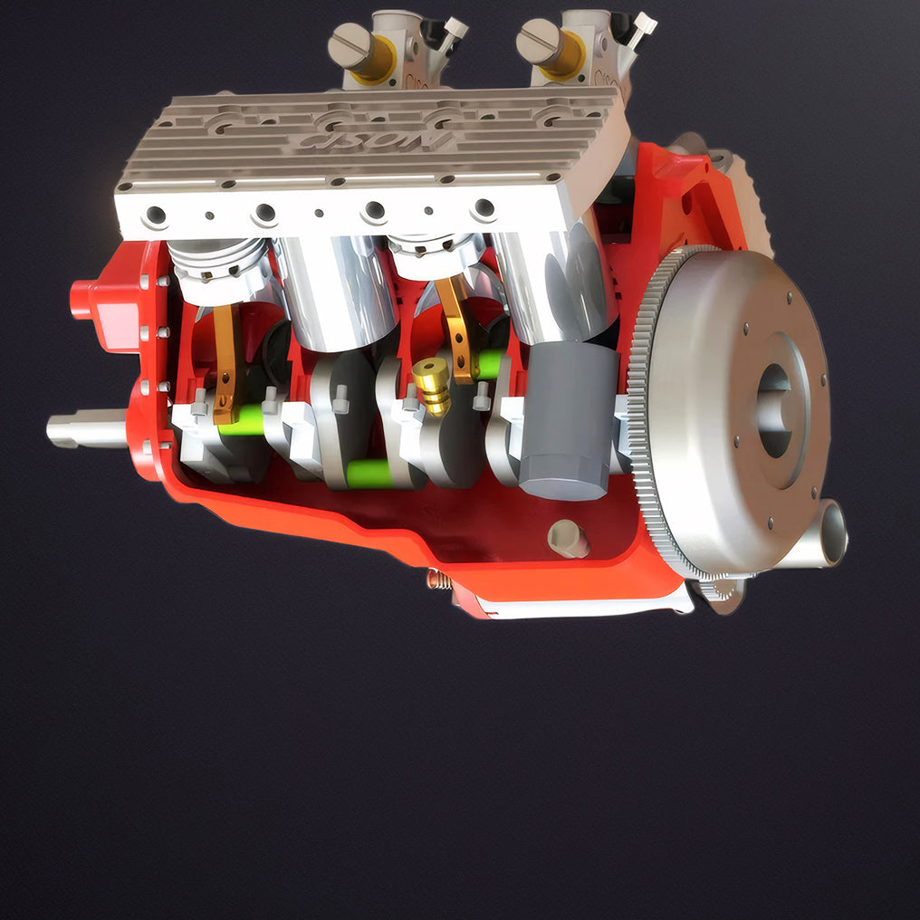 DIYeria™ | DIY 1/6 Gasoline Flathead 4-Stroke V8 Water-Cooled Engine 44CC Model Kit That Works