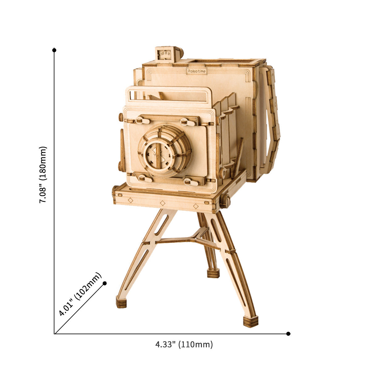 DIYeria  Vintage Camera TG403 3D Wooden Puzzle