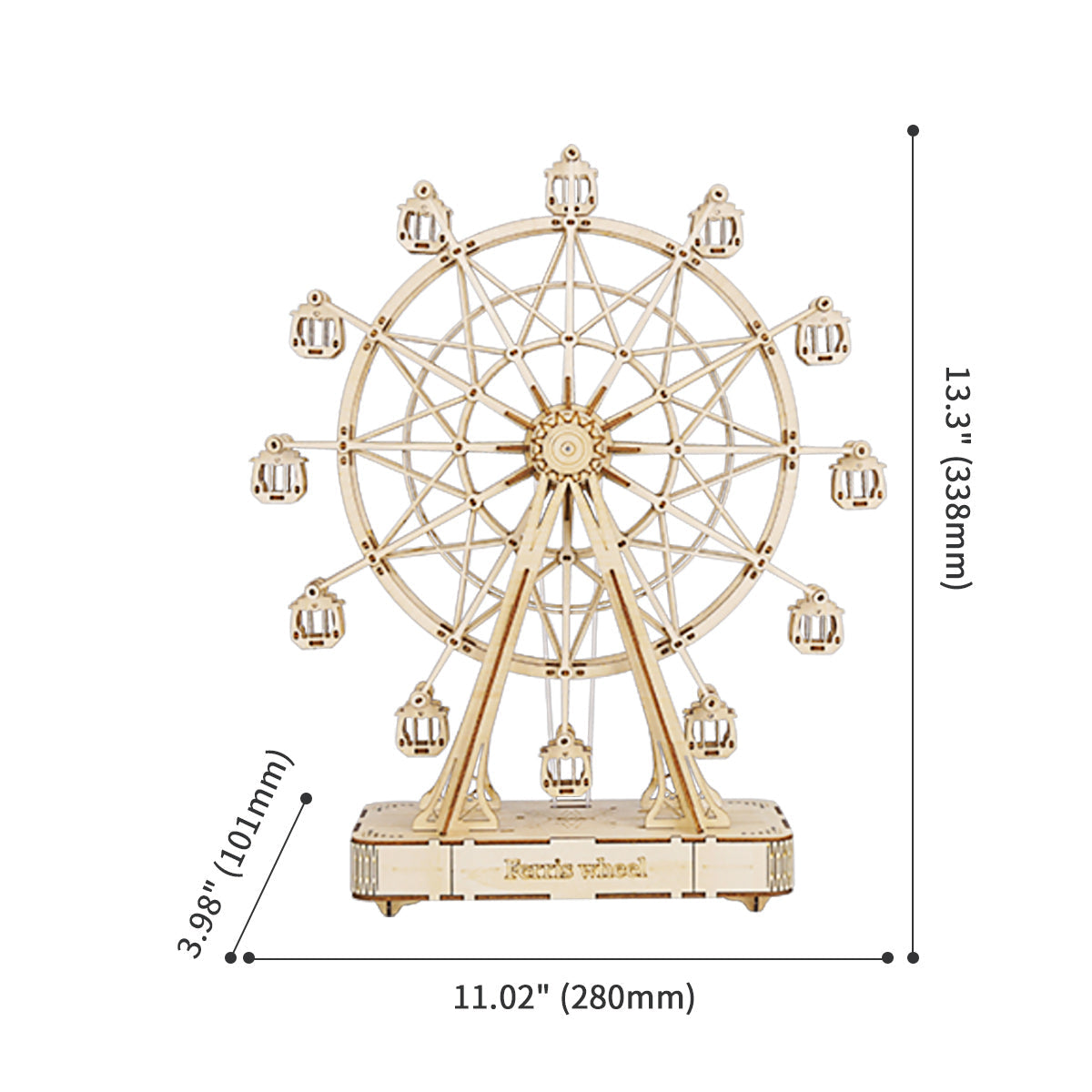 DIYeria  TGN01 Ferris Wheel Wooden Music Box