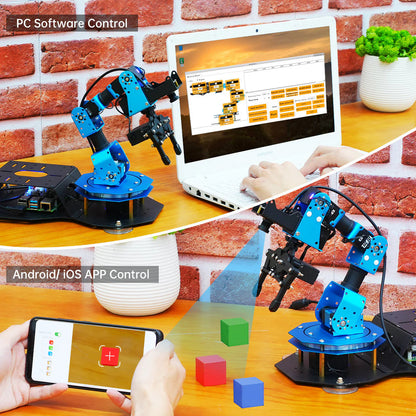 DIYeria™ | Educational Miniature ArmPi FPV AI Vision Raspberry Pi Programming ROS Robotic Arm