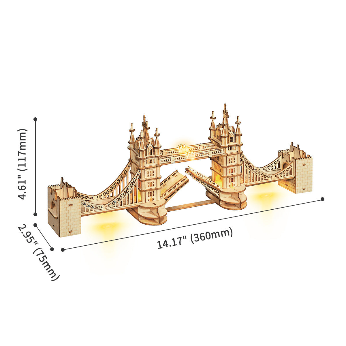 DIYeria  Tower Bridge With Lights TG412 Architecture 3D Wooden Puzzle