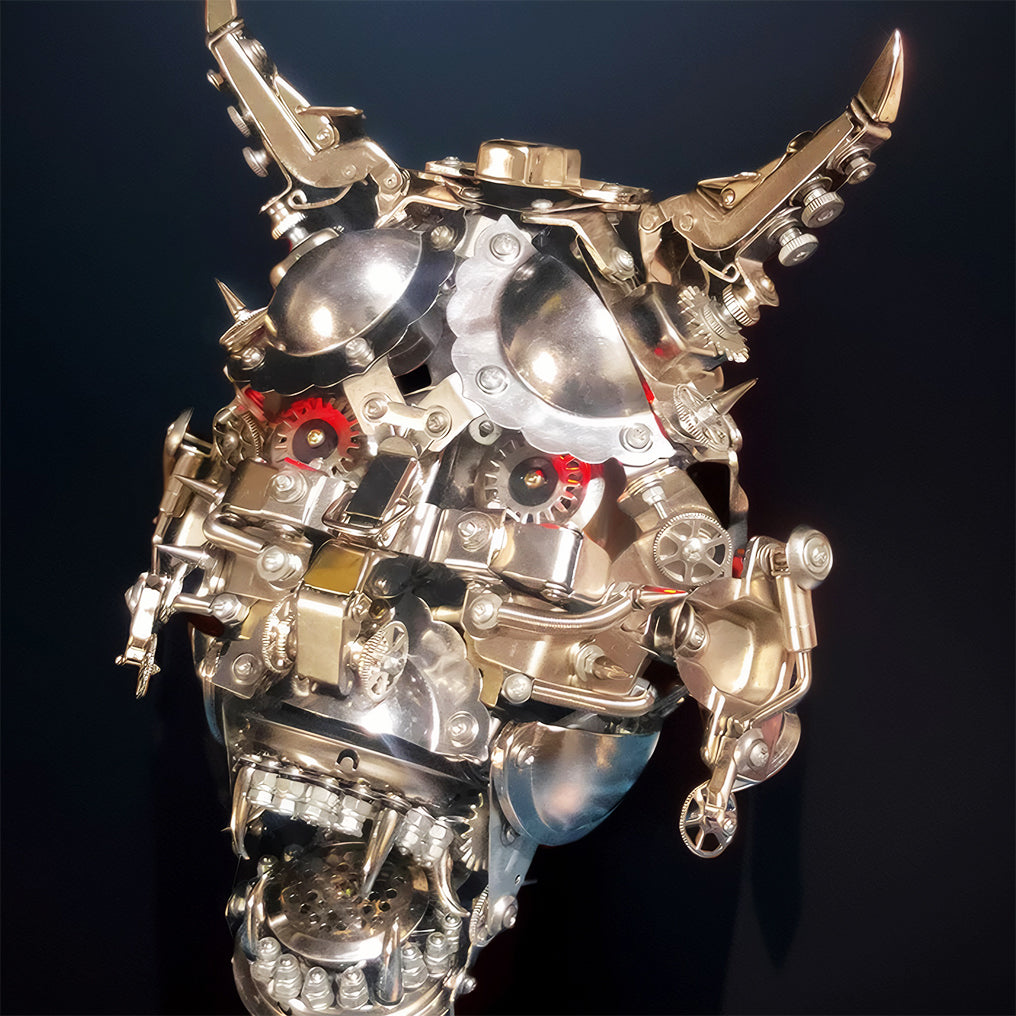 DIYeria™ | DIY 3D Mechanical Punk Hannya Japanese Ghast Mask Metal Puzzles Assembly Model