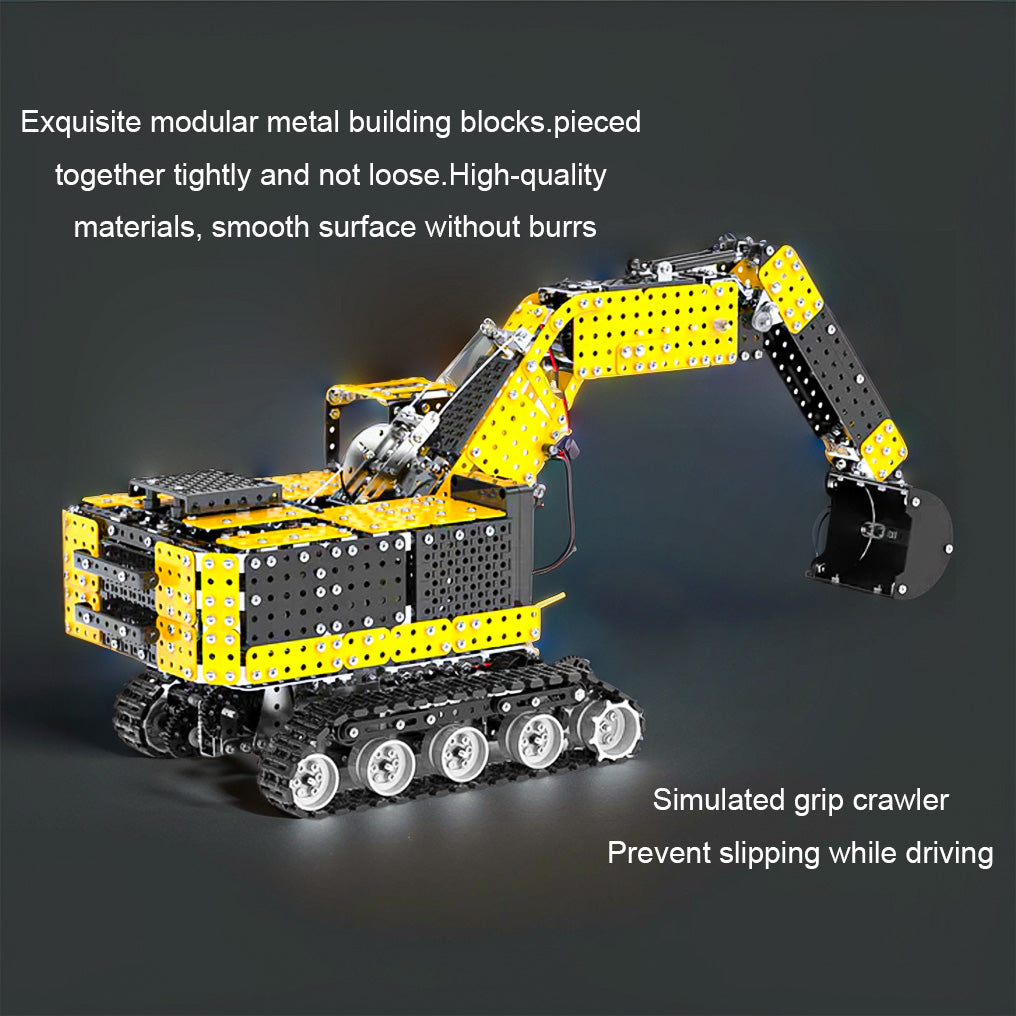 DIYeria™ | DIY 3D Metal Simulation of Alloy RC Excavator 2.4G 12CH Model Puzzle Kit-2544PCS