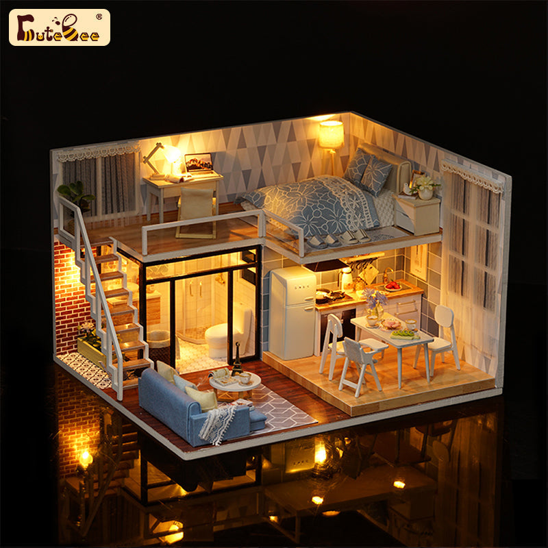 DIYeria™ | 1: 24 DIY Dollhouse Kit (Blue Time)