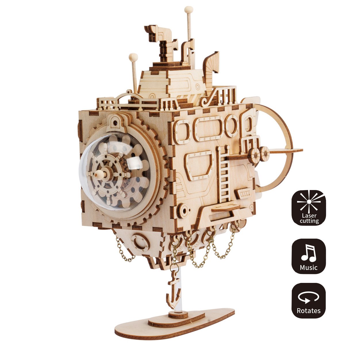 DIYeria Submarine AM680 - DIY Steampunk Music Box