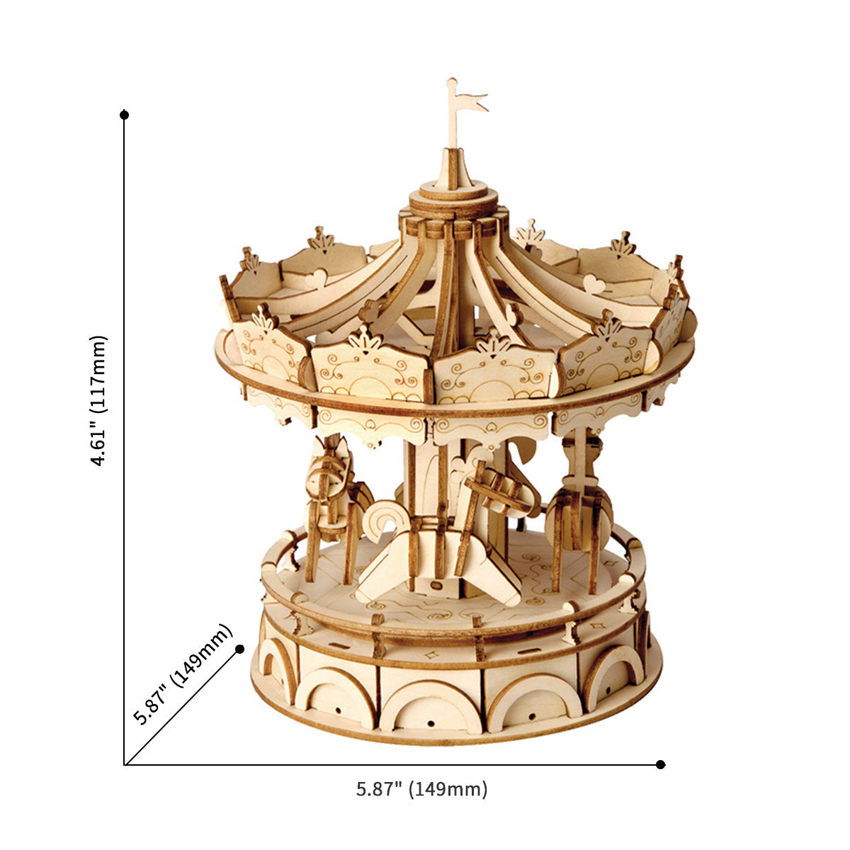 DIYeria  Merry-Go-Round TG404 3D Wooden Puzzle