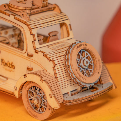 DIYeria  Vintage Car TG504 - Modern 3D Wooden Puzzle