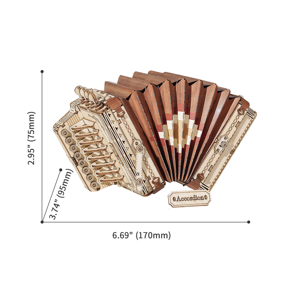 DIYeria  Accordion TG410 3D Wooden Puzzle