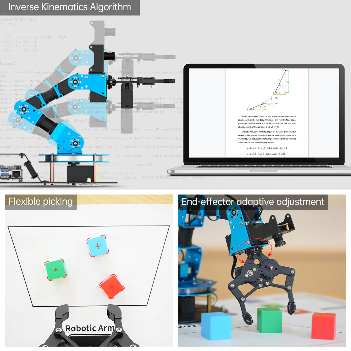 DIYeria™ | Educational Miniature ArmPi FPV AI Vision Raspberry Pi Programming ROS Robotic Arm