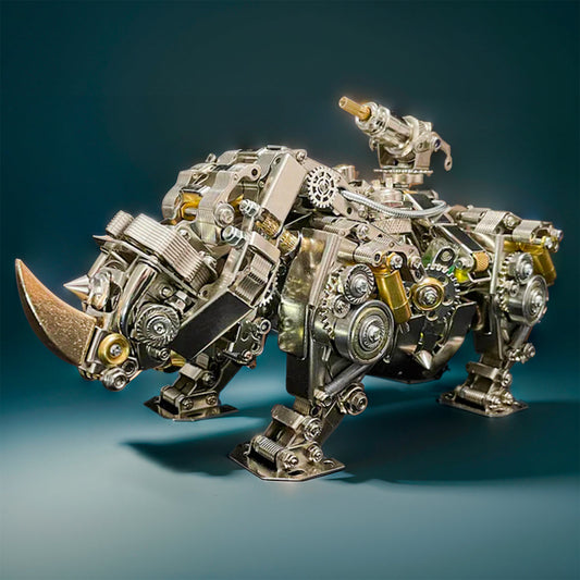 DIYeria™ | DIY 3D Steampunk Mechanical Siege Rhino Set Assembly Craft 700PCS+