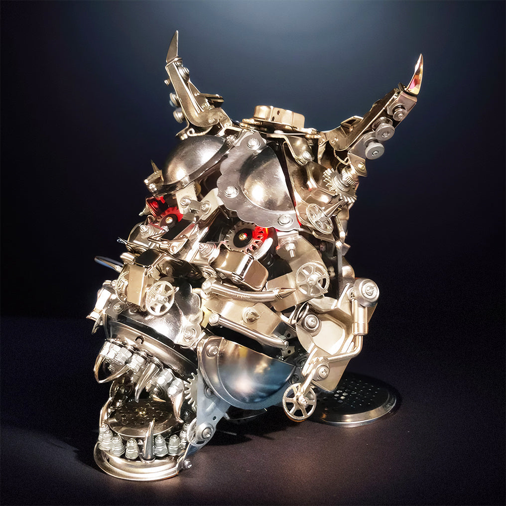 DIYeria™ | DIY 3D Mechanical Punk Hannya Japanese Ghast Mask Metal Puzzles Assembly Model