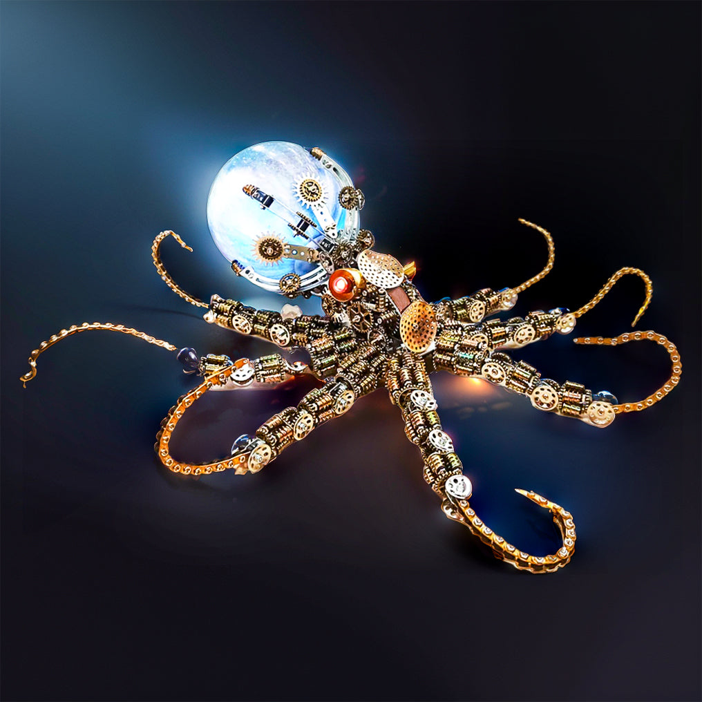 DIYeria™ | DIY 3D Metal Steampunk Mechanical Octopus Model Kit 2400PCS+