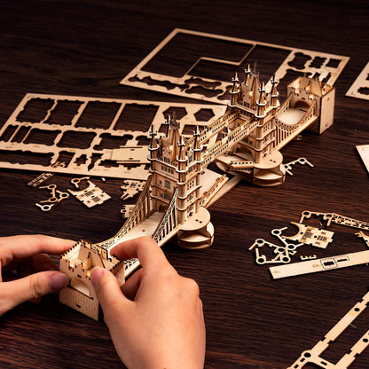 DIYeria  Tower Bridge With Lights TG412 Architecture 3D Wooden Puzzle