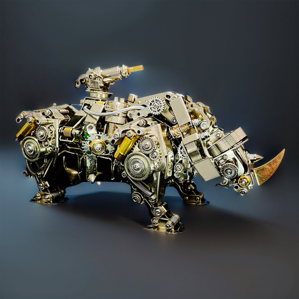 DIYeria™ | DIY 3D Steampunk Mechanical Siege Rhino Set Assembly Craft 700PCS+