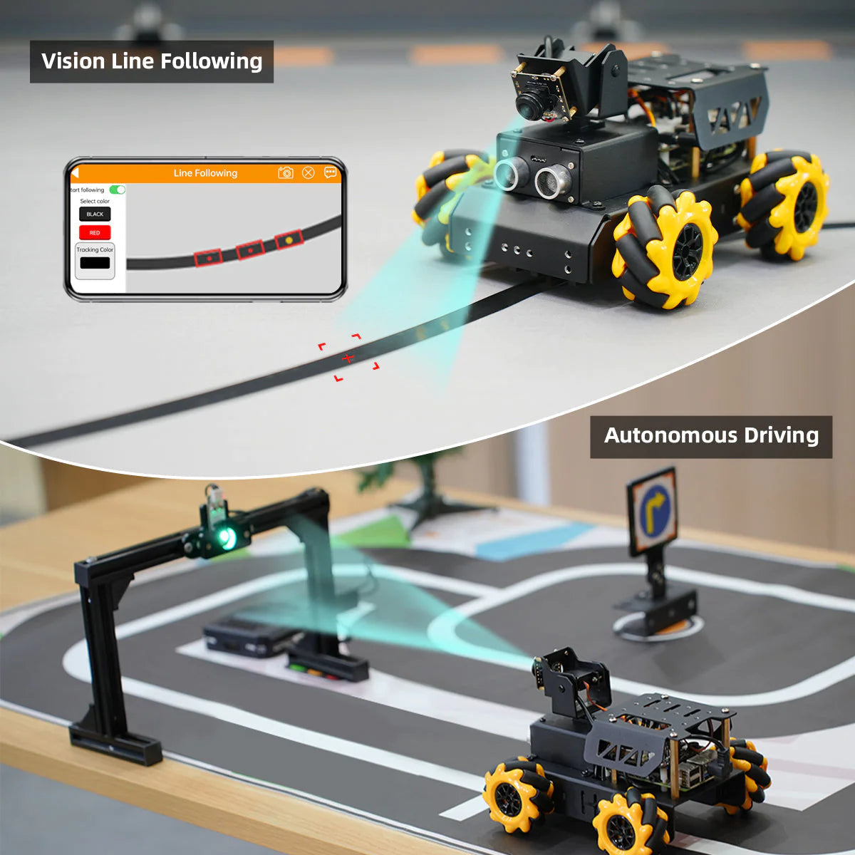 DIYeria™ | Educational Miniature TurboPi Raspberry Pi Omnidirectional Mecanum Wheels Robot Car Kit