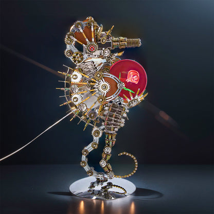 DIYeria™ | DIY 3D Metal Steampunk Mechanical Seahorse Puzzle with Lamp Model-2100PCS