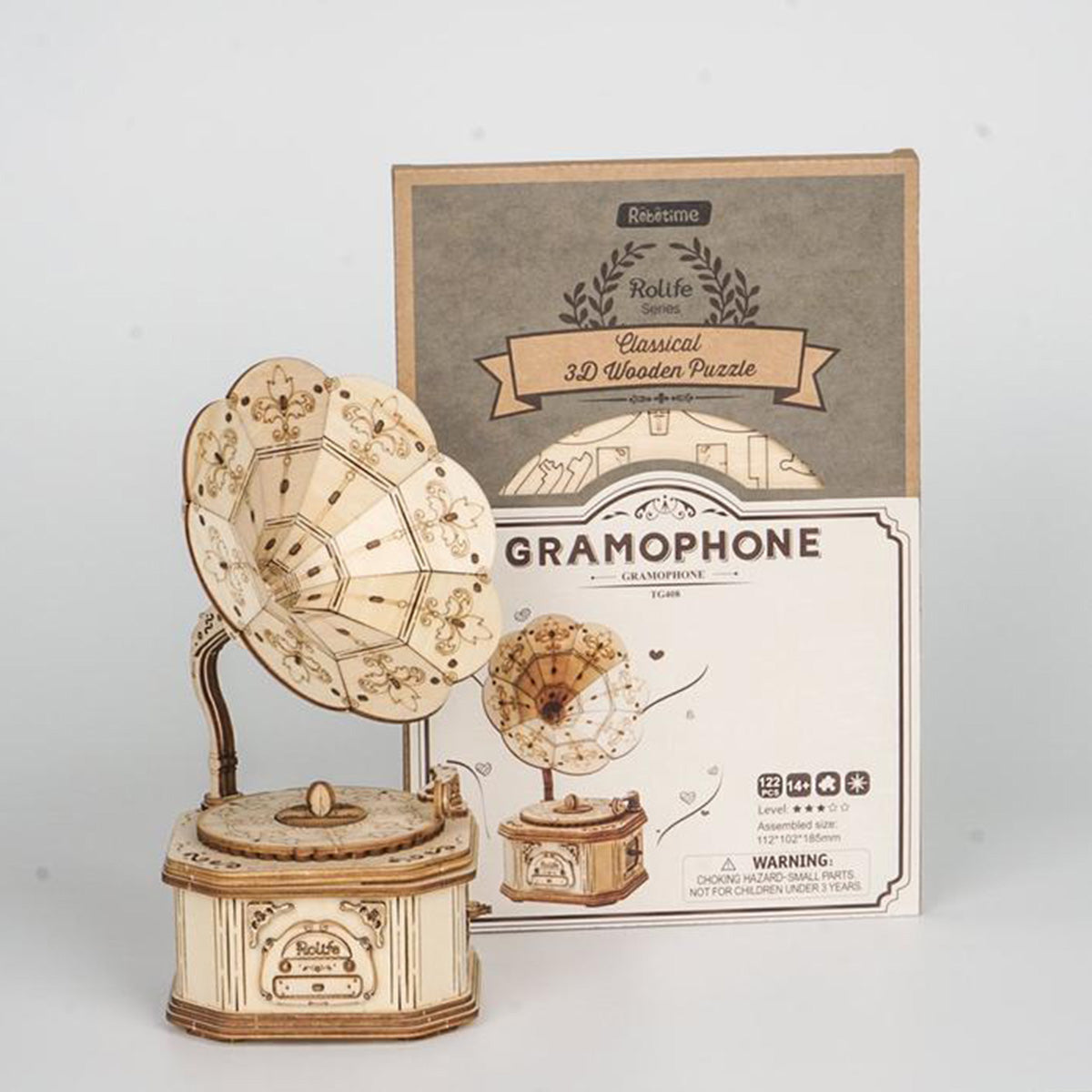 DIYeria  Gramophone TG408 3D Wooden Puzzle