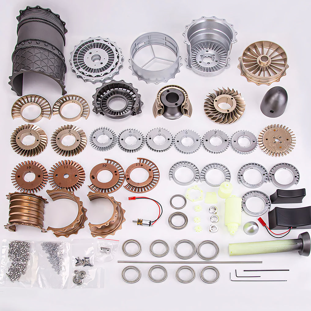 DIYeria™ | DIY 1/20 WS-15 Turbofan Engine Model Kit that Works - 150+Pcs