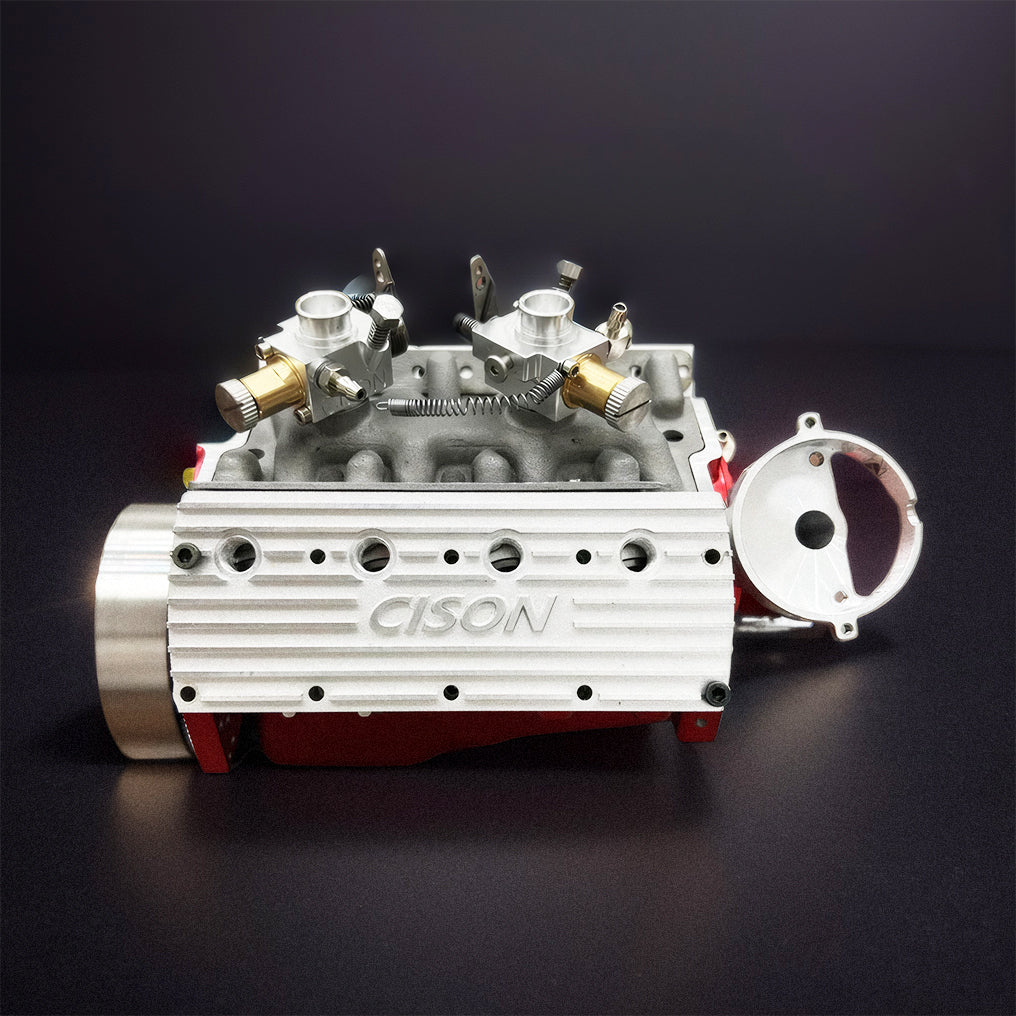 DIYeria™ | DIY 1/6 Gasoline Flathead 4-Stroke V8 Water-Cooled Engine 44CC Model Kit That Works