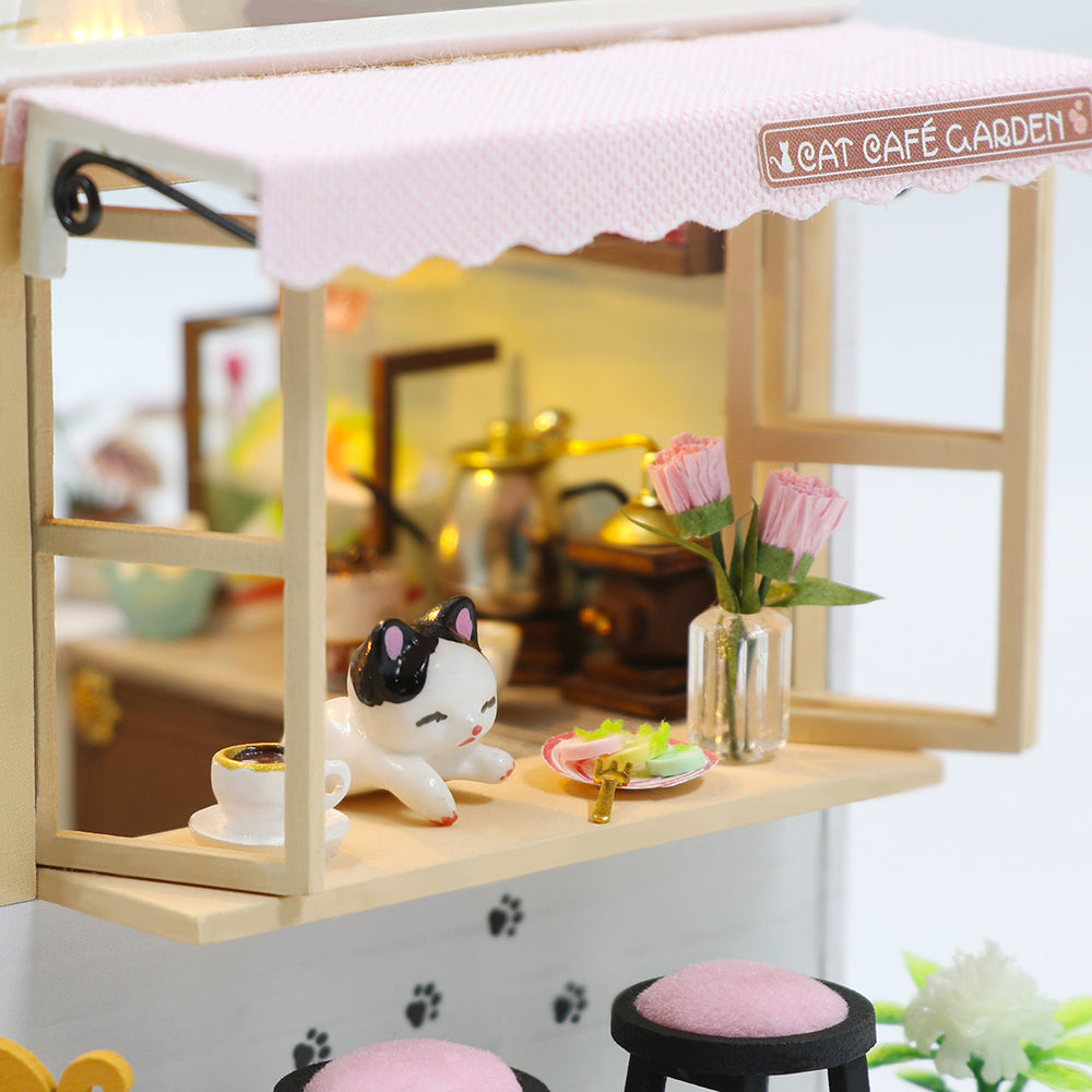 DIYeria™ | 1: 24 DIY Dollhouse Kit (Cat Coffee Garden)