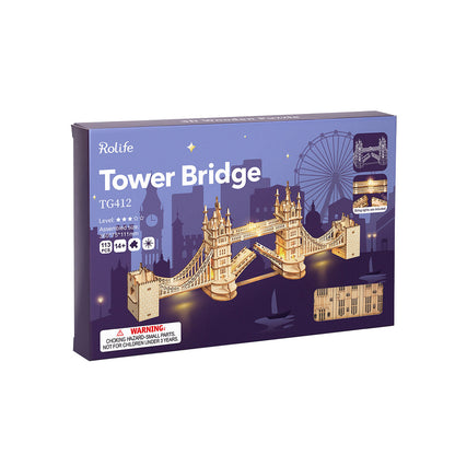 DIYeria  Tower Bridge With Lights TG412 Architecture 3D Wooden Puzzle