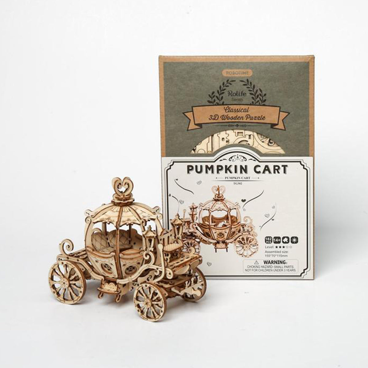 DIYeria  Pumpkin Carriage TG302 3D Wooden Puzzle