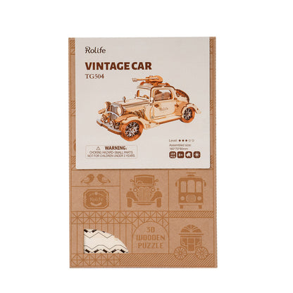 DIYeria  Vintage Car TG504 - Modern 3D Wooden Puzzle