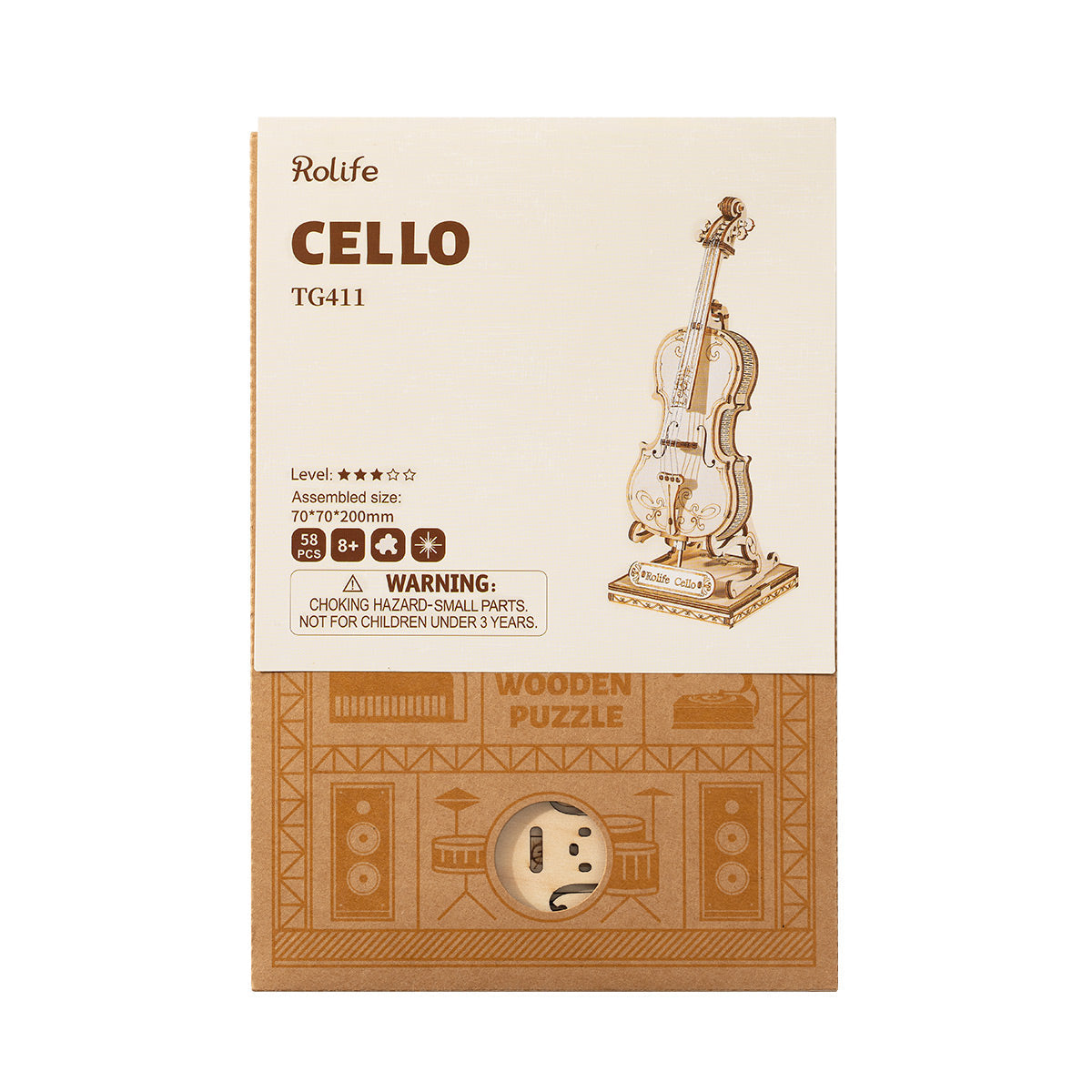 DIYeria  Cello TG411 3D Wooden Puzzle