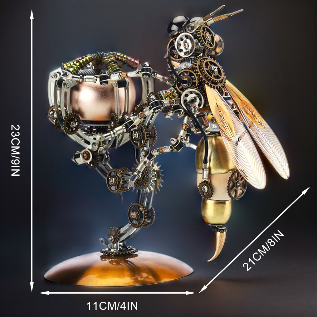 DIYeria™ | DIY 3D Steampunk Wasp Multiple Scene Model Kit Puzzle with Base-627PCS