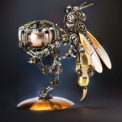 DIYeria™ | DIY 3D Steampunk Wasp Multiple Scene Model Kit Puzzle with Base-627PCS