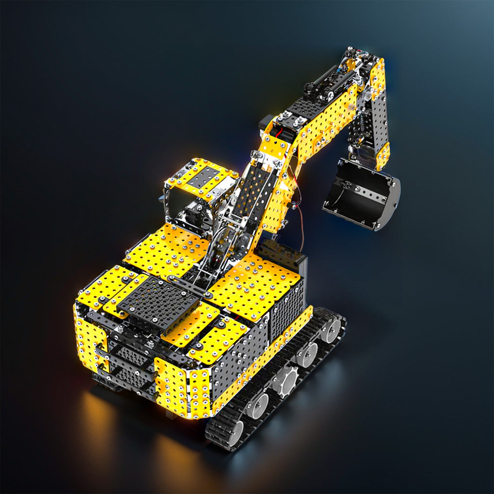 DIYeria™ | DIY 3D Metal Simulation of Alloy RC Excavator 2.4G 12CH Model Puzzle Kit-2544PCS