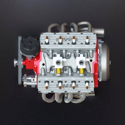 DIYeria™ | DIY 1/6 Gasoline Flathead 4-Stroke V8 Water-Cooled Engine 44CC Model Kit That Works