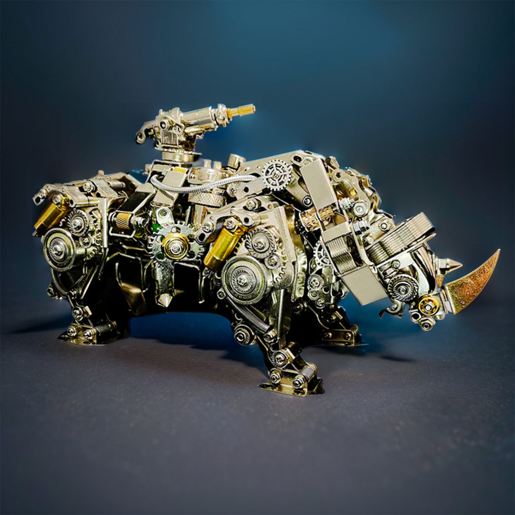 DIYeria™ | DIY 3D Steampunk Mechanical Siege Rhino Set Assembly Craft 700PCS+