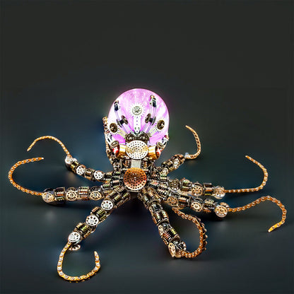 DIYeria™ | DIY 3D Metal Steampunk Mechanical Octopus Model Kit 2400PCS+