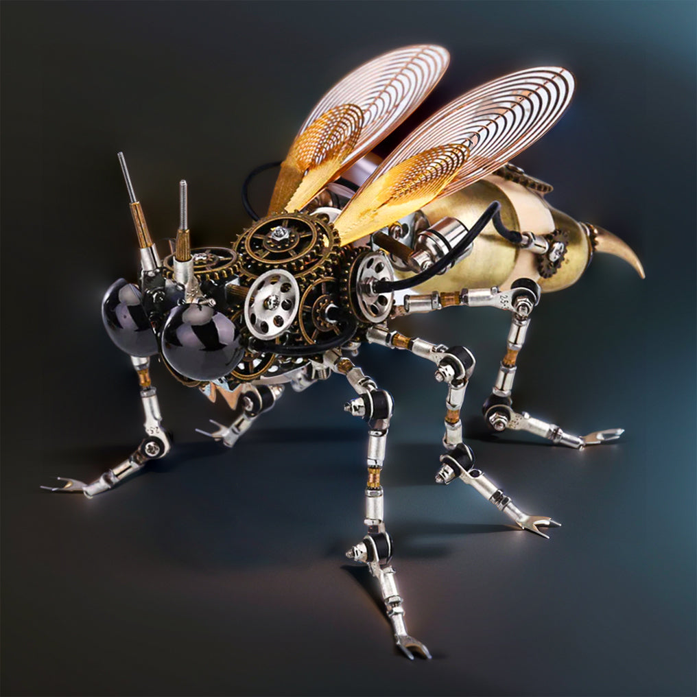 DIYeria™ | DIY 3D Steampunk Wasp Multiple Scene Model Kit Puzzle with Base-627PCS