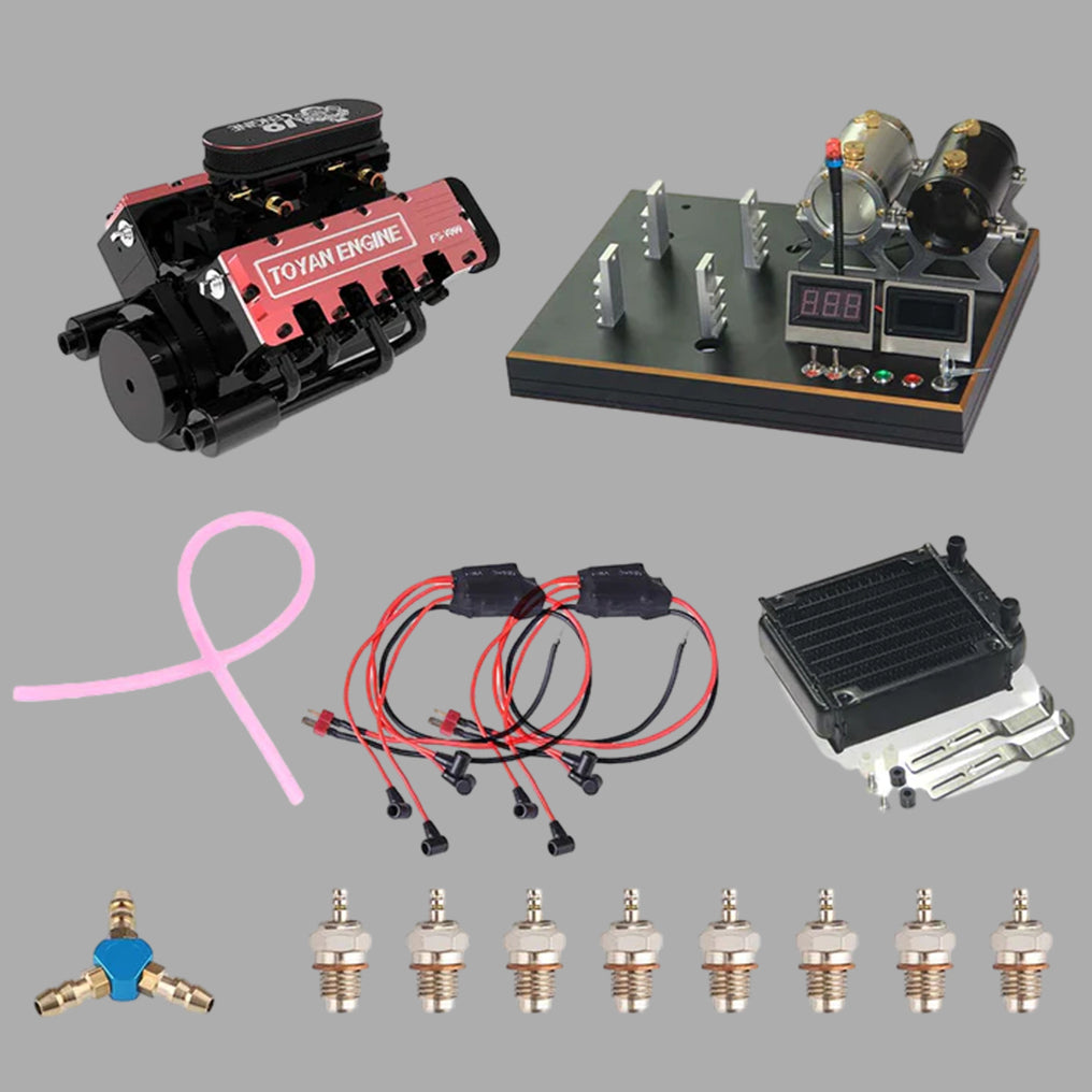 DIYeria™ | DIY V8 Engine Model With Starter Kit That Run 28cc Gasoline/Nitro Engine KIT FS-V800