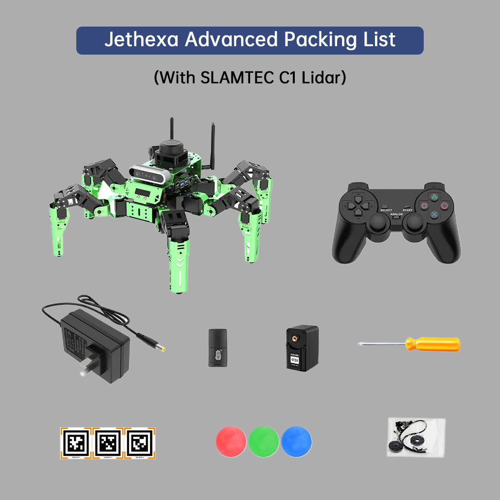 DIYeria™ | Educational Miniature Programming JetHexa ROS Hexapod Robot Kit Powered by Jetson Nano